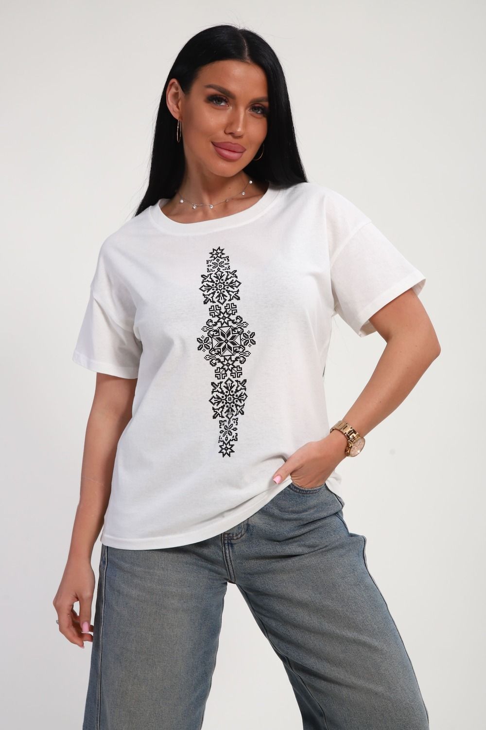 85668 футболка женская - белый