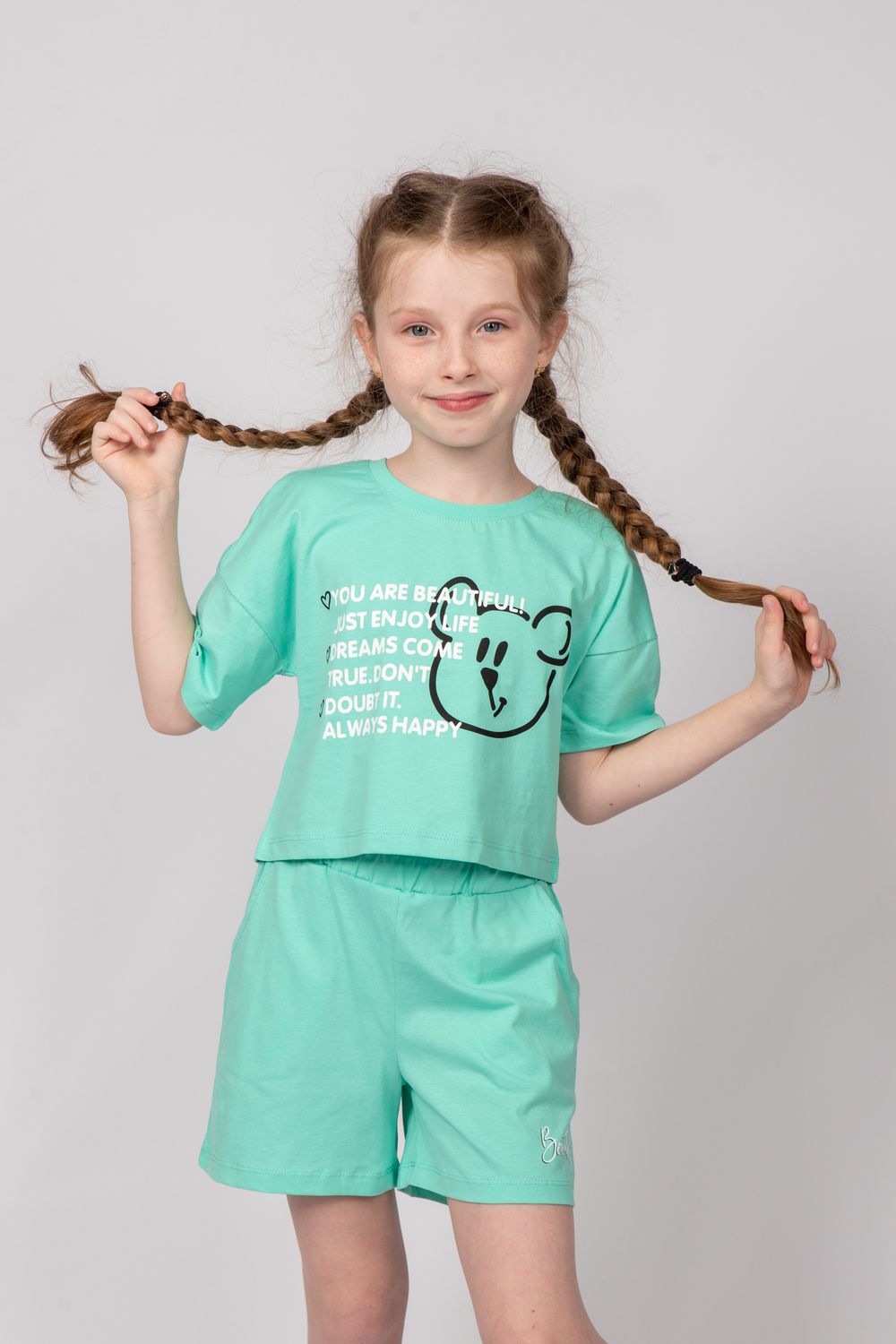 Шорты для девочки 101279 - ментол