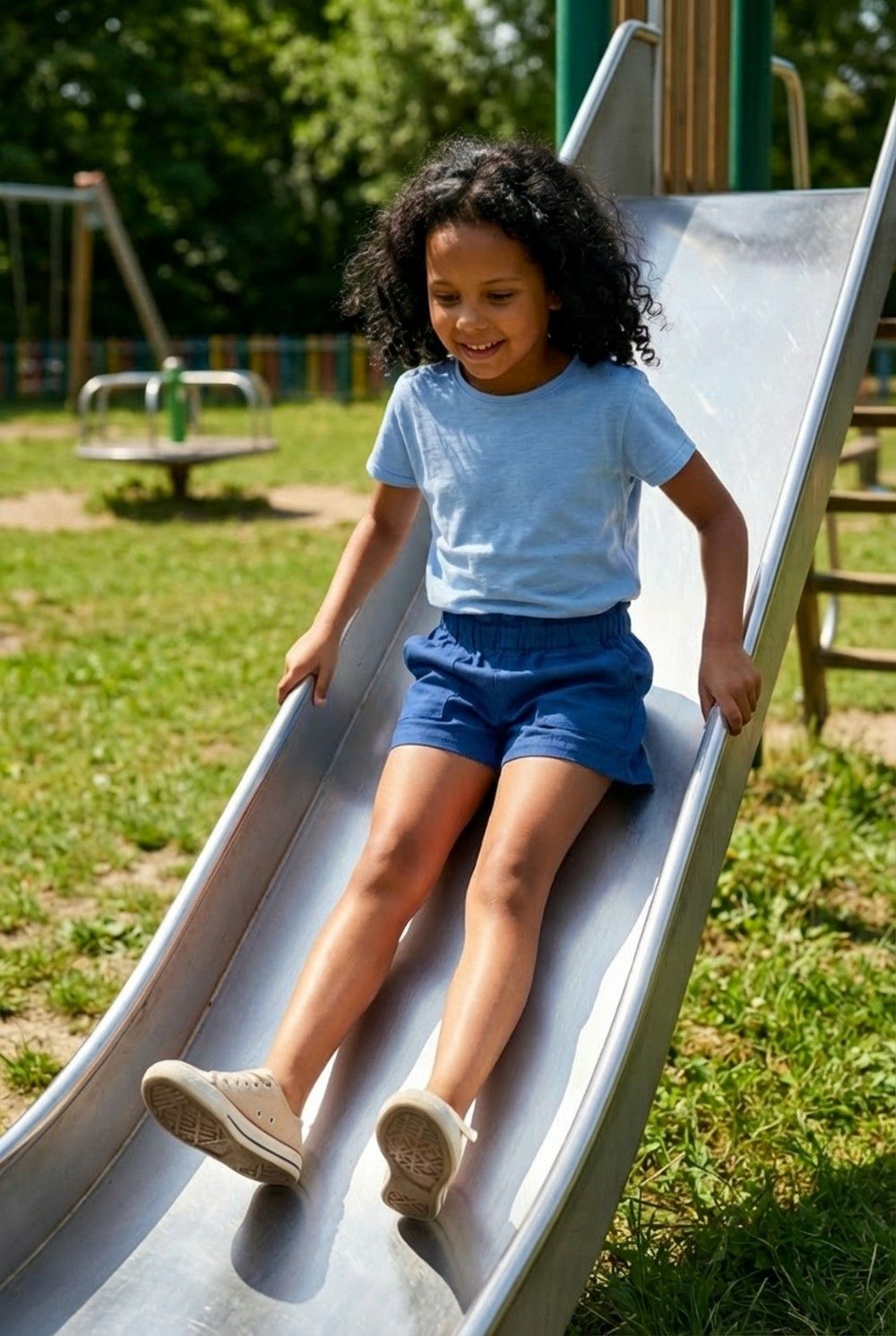 Шорты детские Лия - васильковый