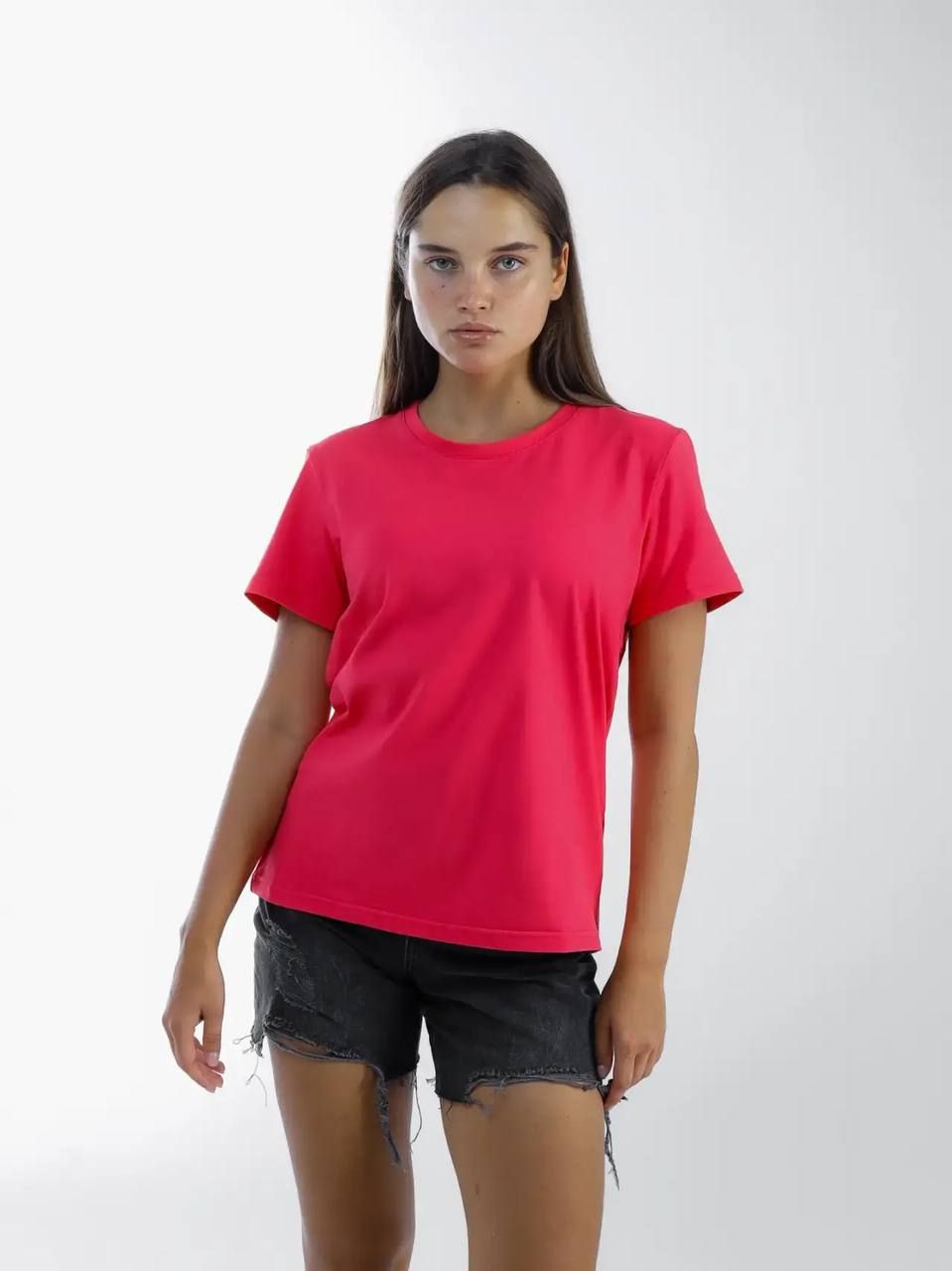 13 Футболка базовая - ярко-розовый