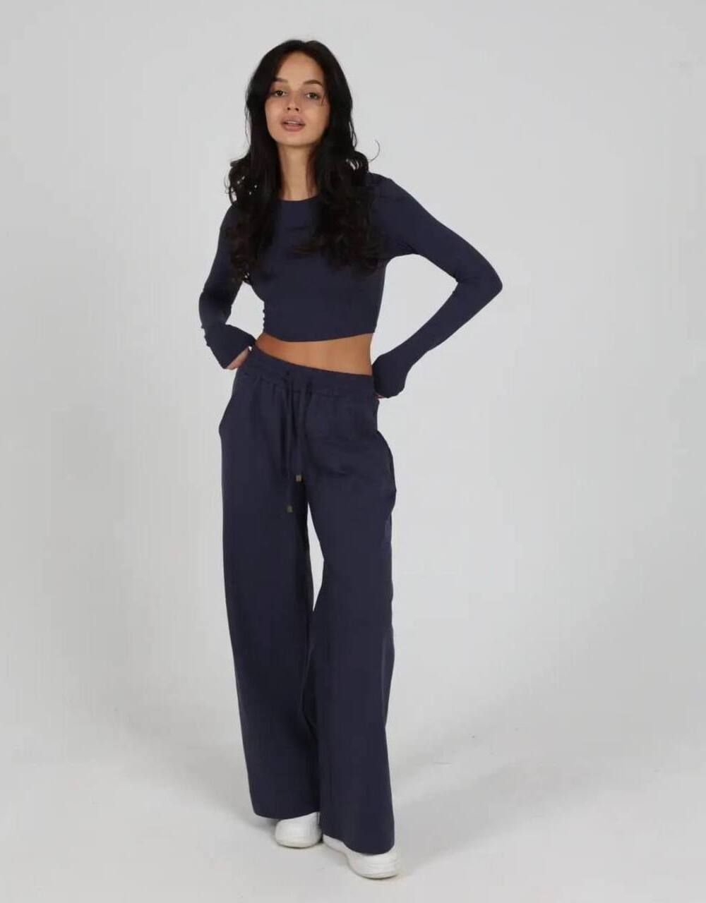 Брюки Палаццо - антрацитовый