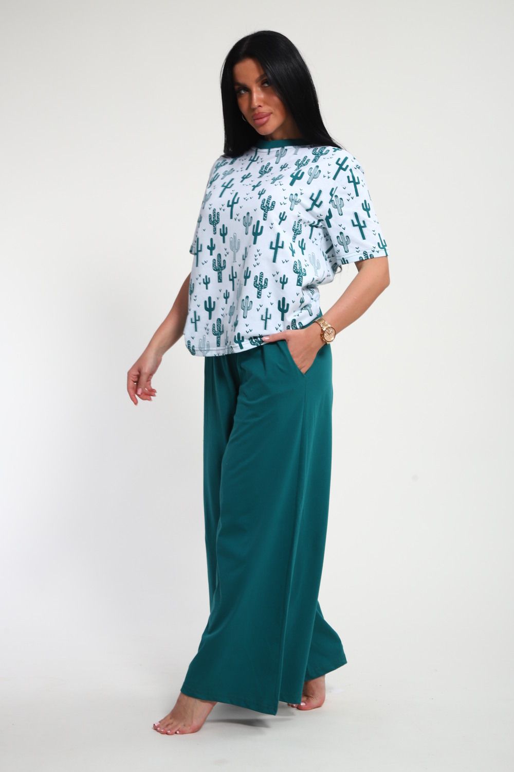 29029 Костюм женский - изумрудный