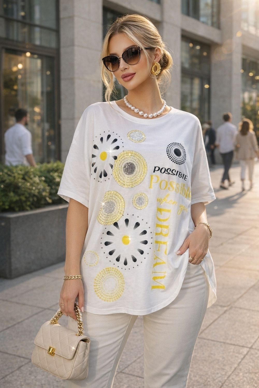 Нарядная футболка Dream Sun арт. F9702 - белый