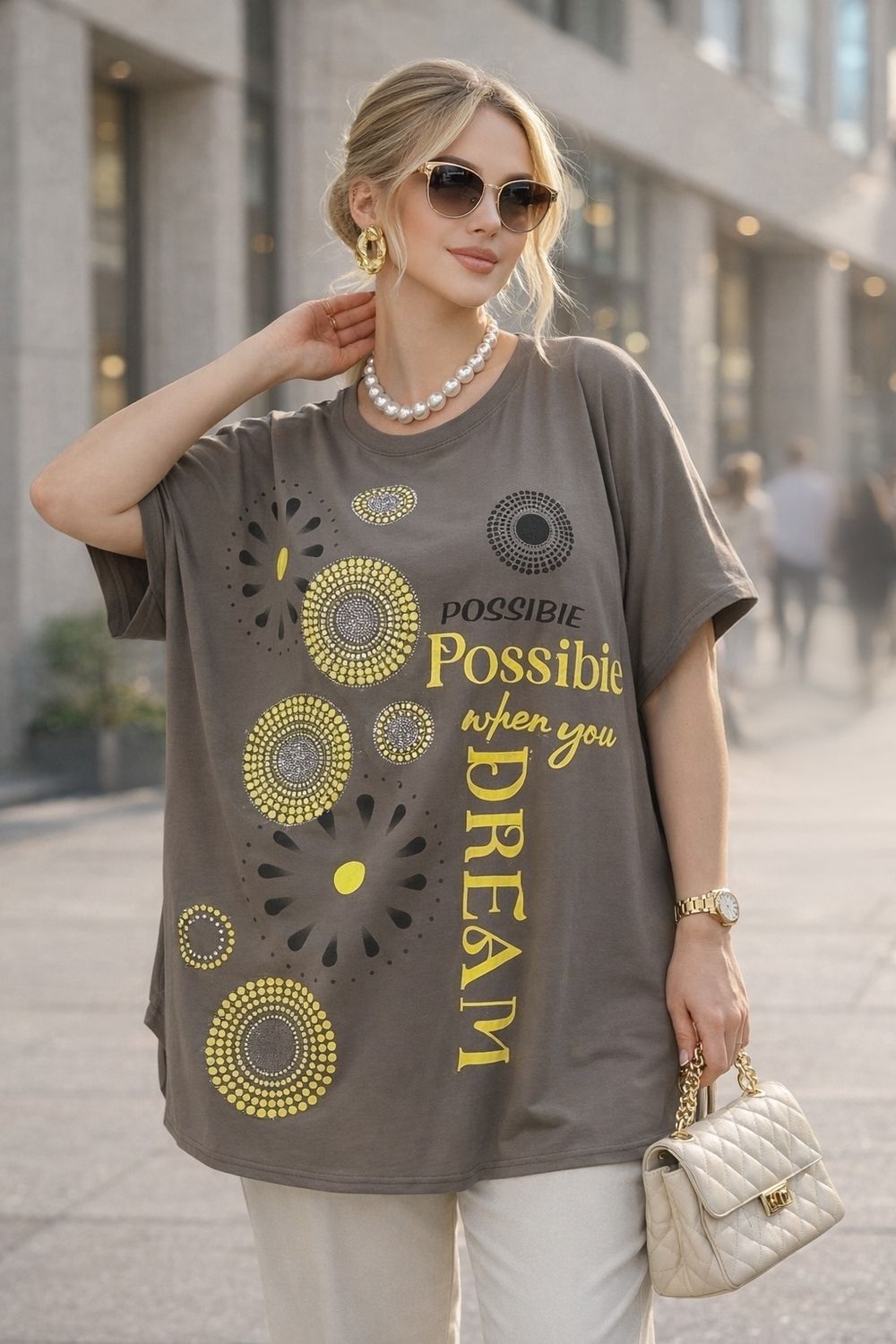 Нарядная футболка Dream Sun арт. F9702 - серый