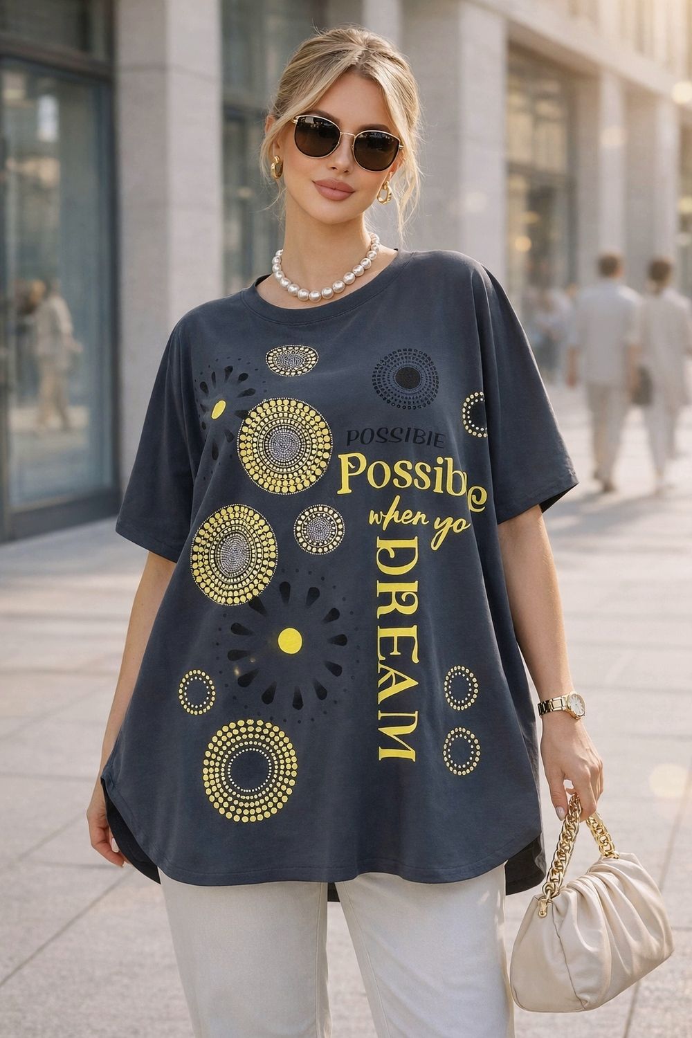 Нарядная футболка Dream Sun арт. F9702 - темно-серый