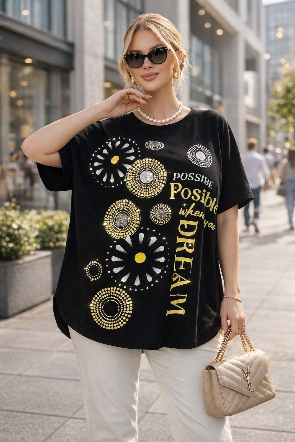 Нарядная футболка Dream Sun арт. F9702 - черный