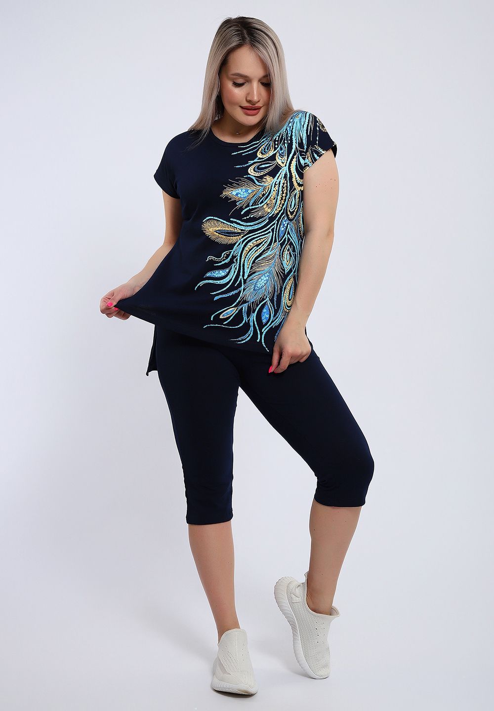 Костюм с бриджами 499 Феникс - темно-синий