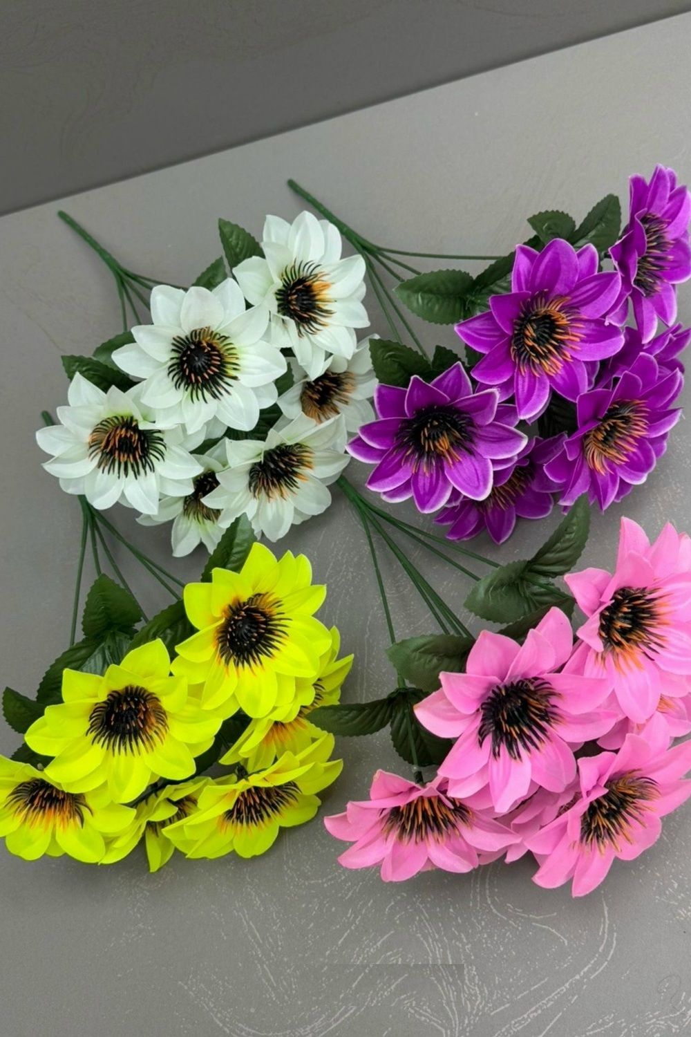 61296 Цветы искусственные 2шт - ассорти