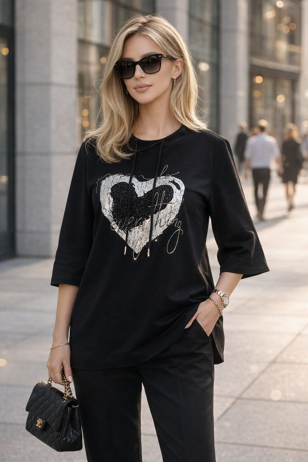 Туника "You can do everything" арт.6821 - черный