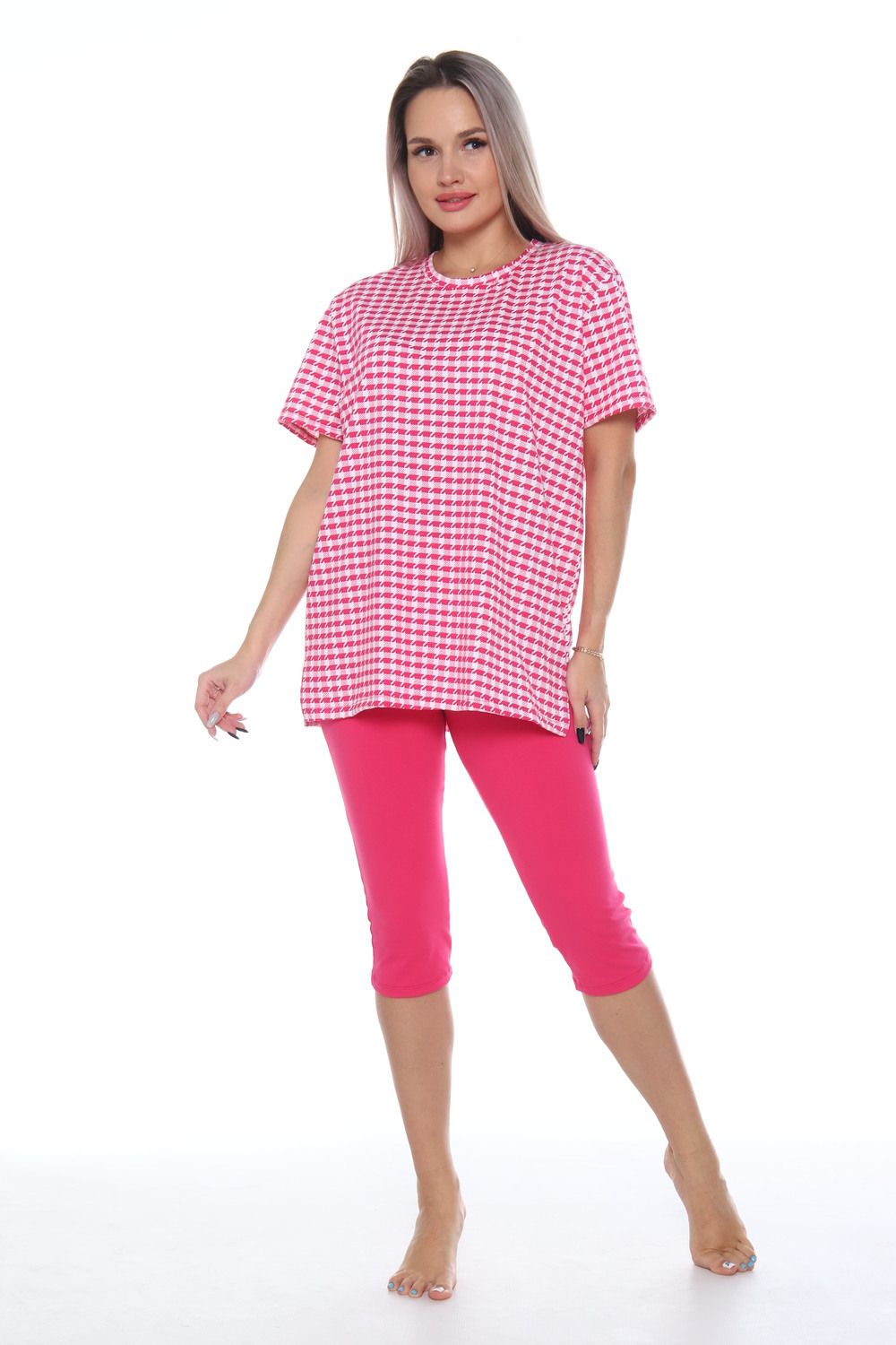 Комплект с бриджами Шарм 055-19 - розовый