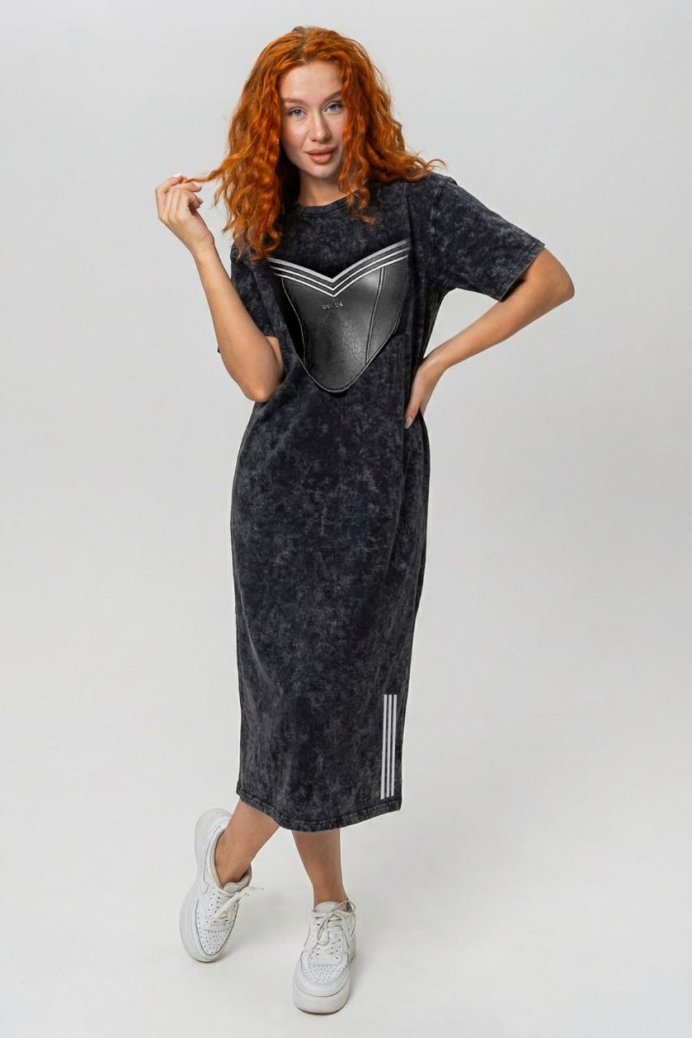 8597 платье женское - фуксия варенка+корсет