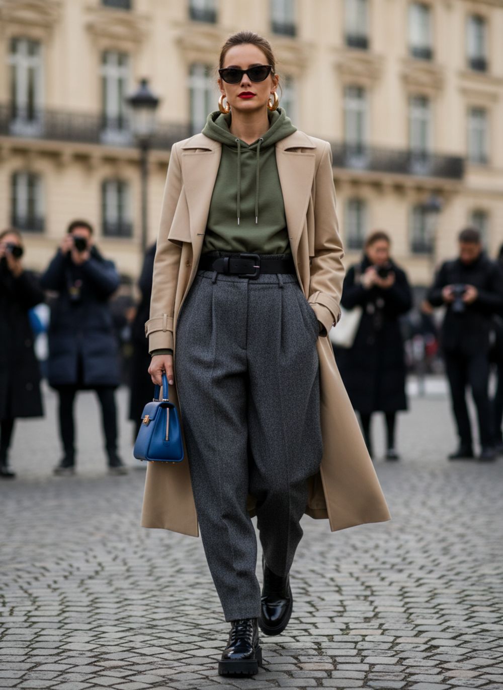 Худи арт. 1035 - оливковый