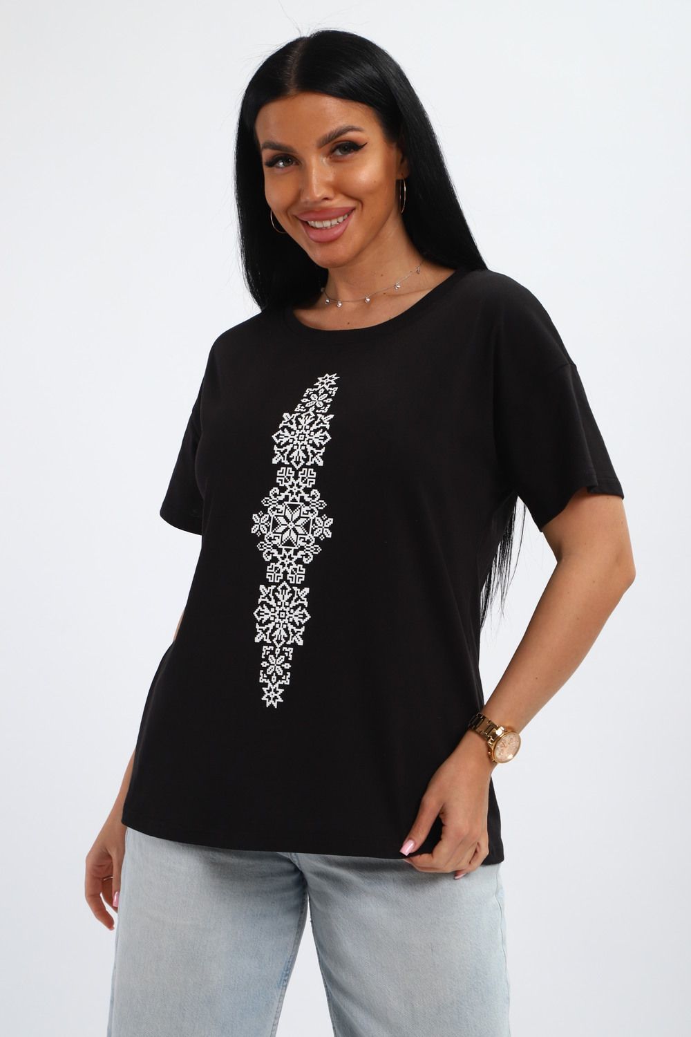 85668 футболка женская - черный