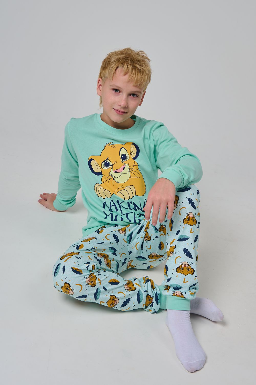 Пижама Кулирка с рибаной длинный рукав - Львёнок