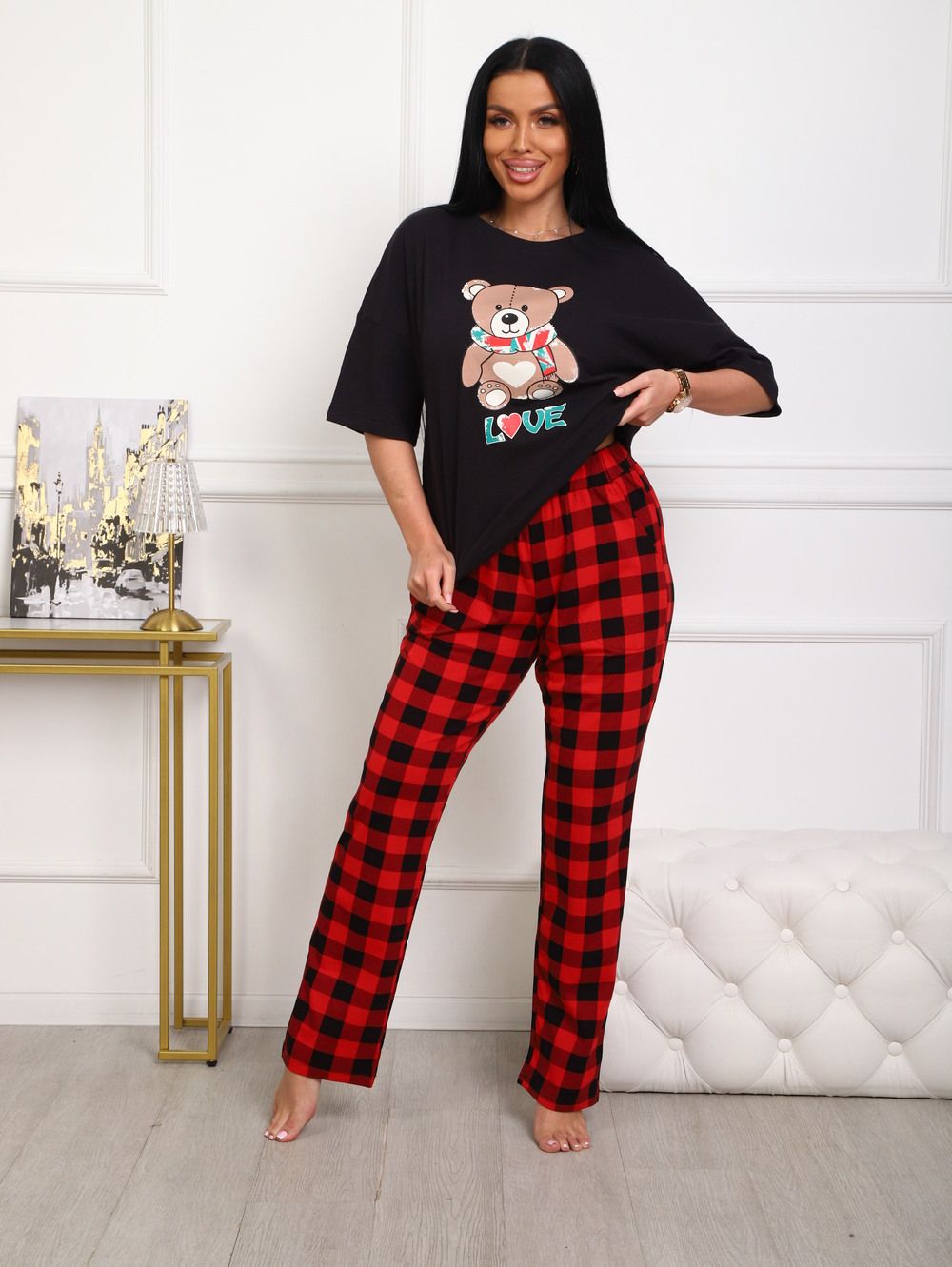 Костюм-пижама женская арт. 5002 - красный