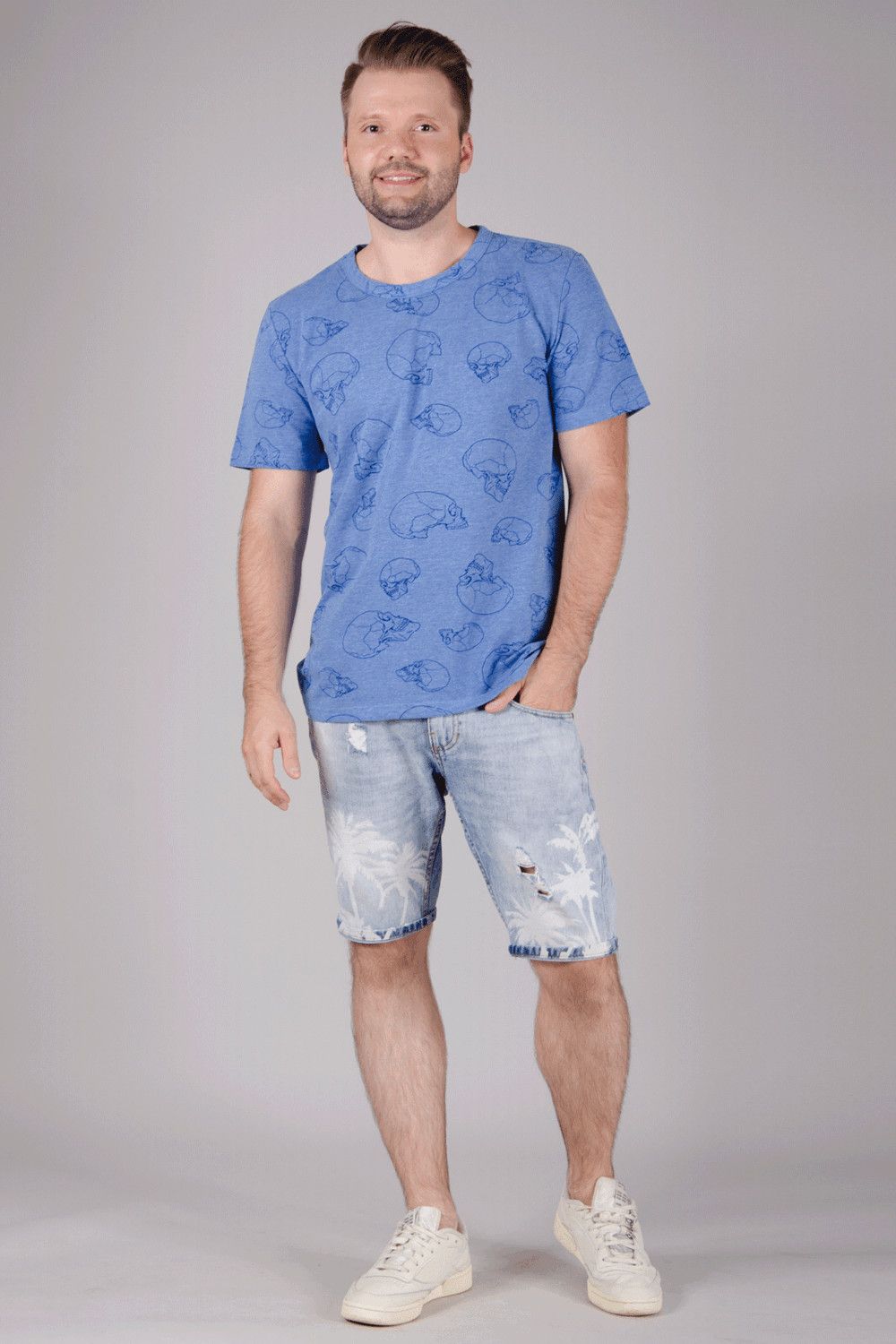 Футболка мужская пике - синий