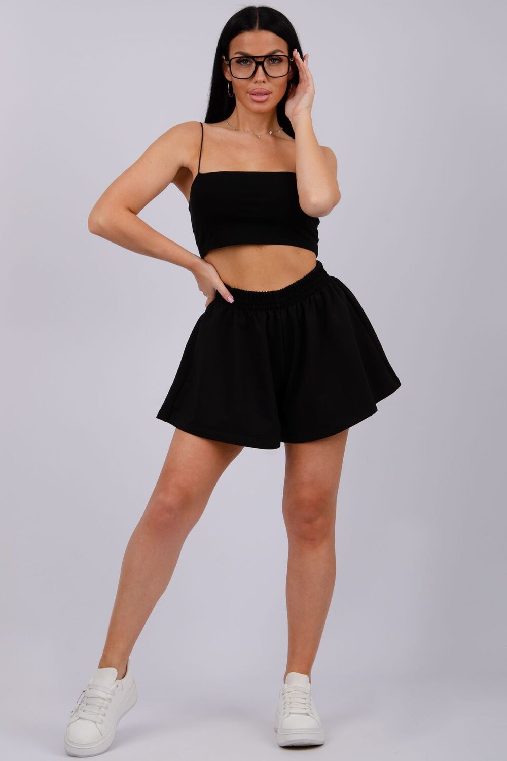 Лолита шорты женские - черный