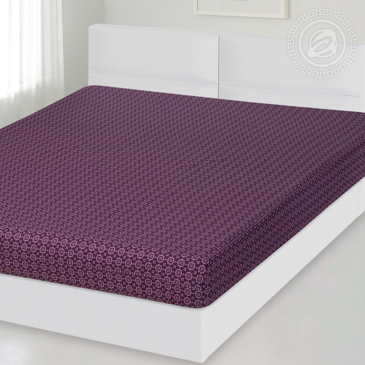 Простыня на резинке из поплина (рисунок в ассортименте) 945