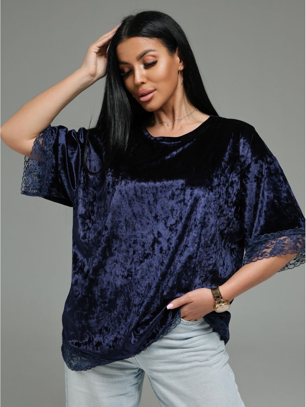 Андреа футболка женская (синий)