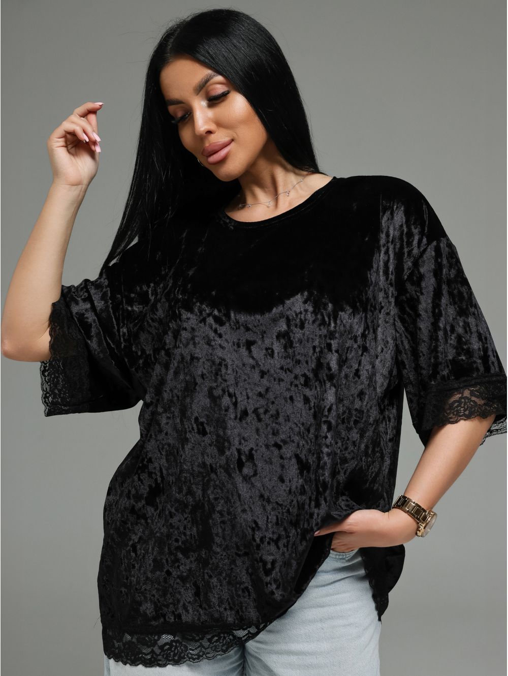 Андреа футболка женская (черный)