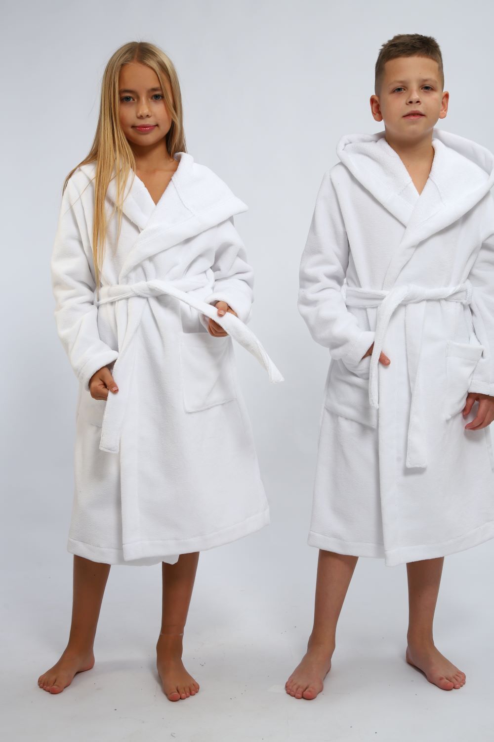 Халат детский махровый - белый