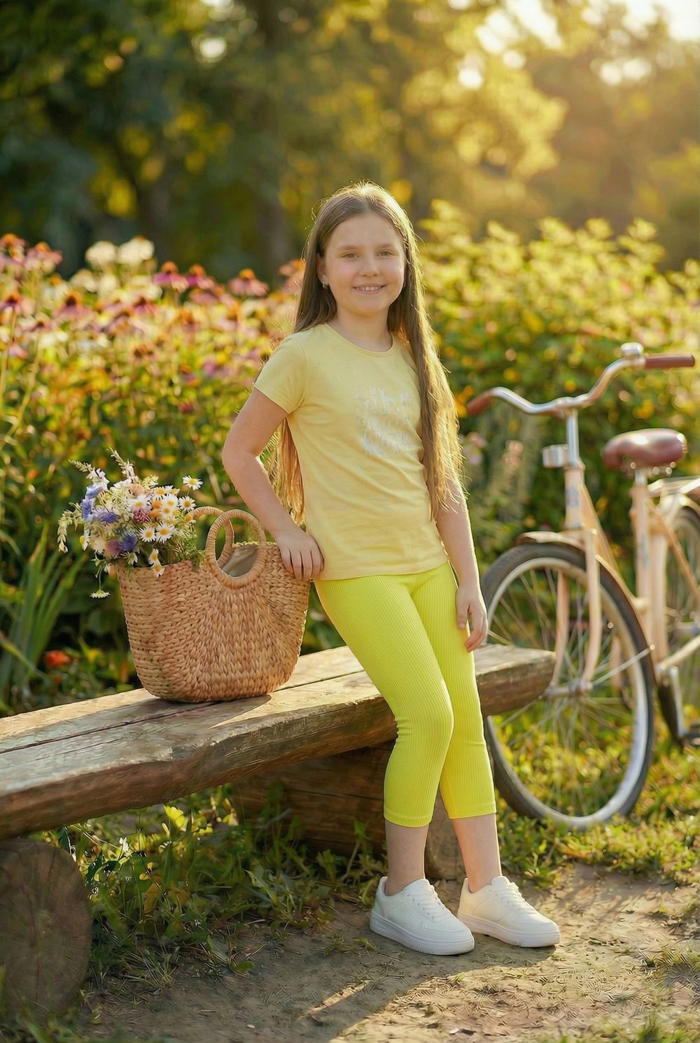 Бриджи 7376 детские - желтый