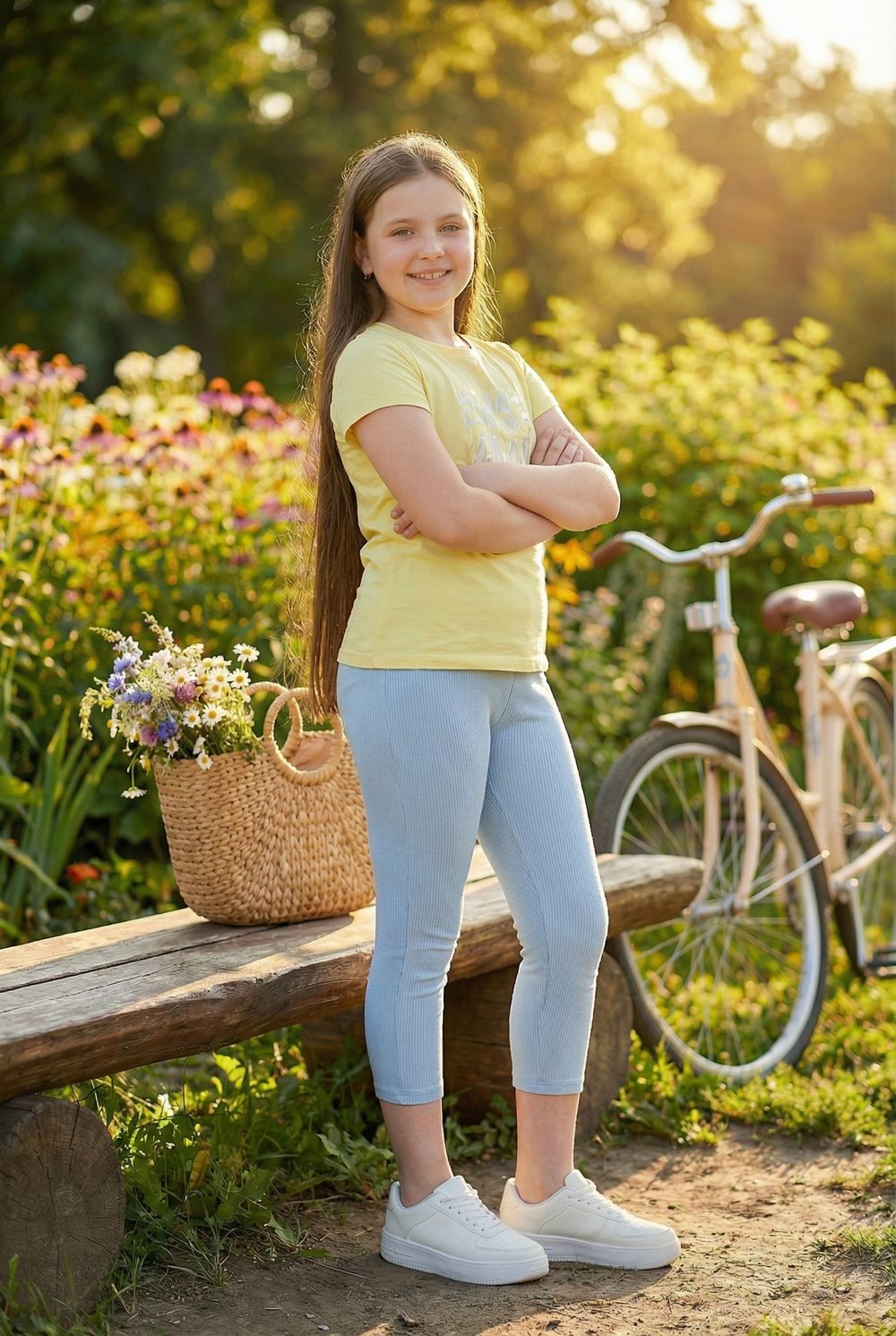 Бриджи 7376 детские - светлый голубой