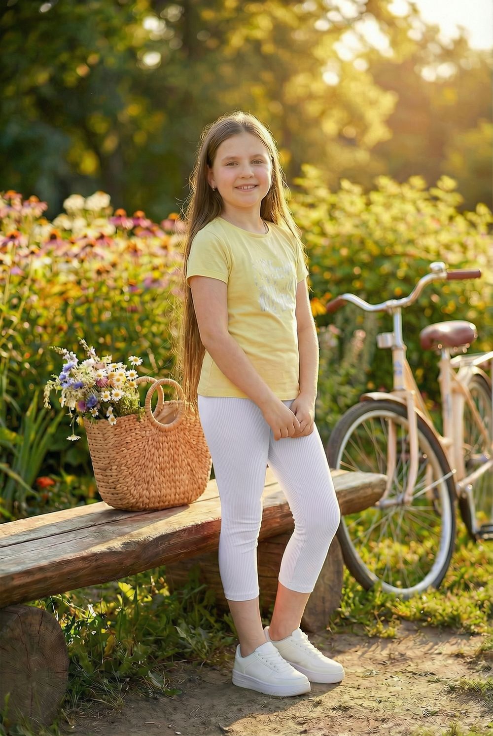 Бриджи 7376 детские - яркий белый