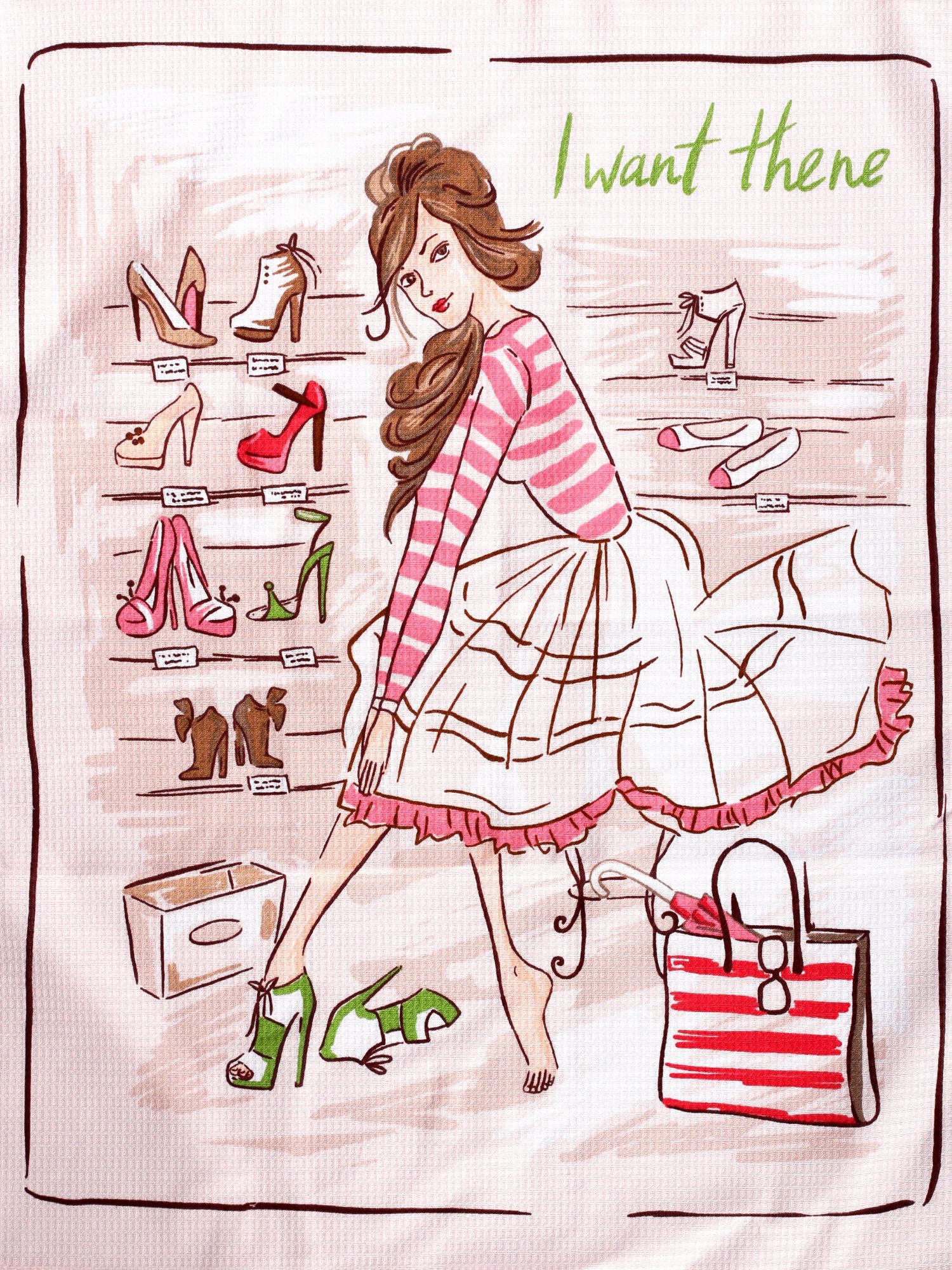 Полотенце вафельное "Девочки" 45*60