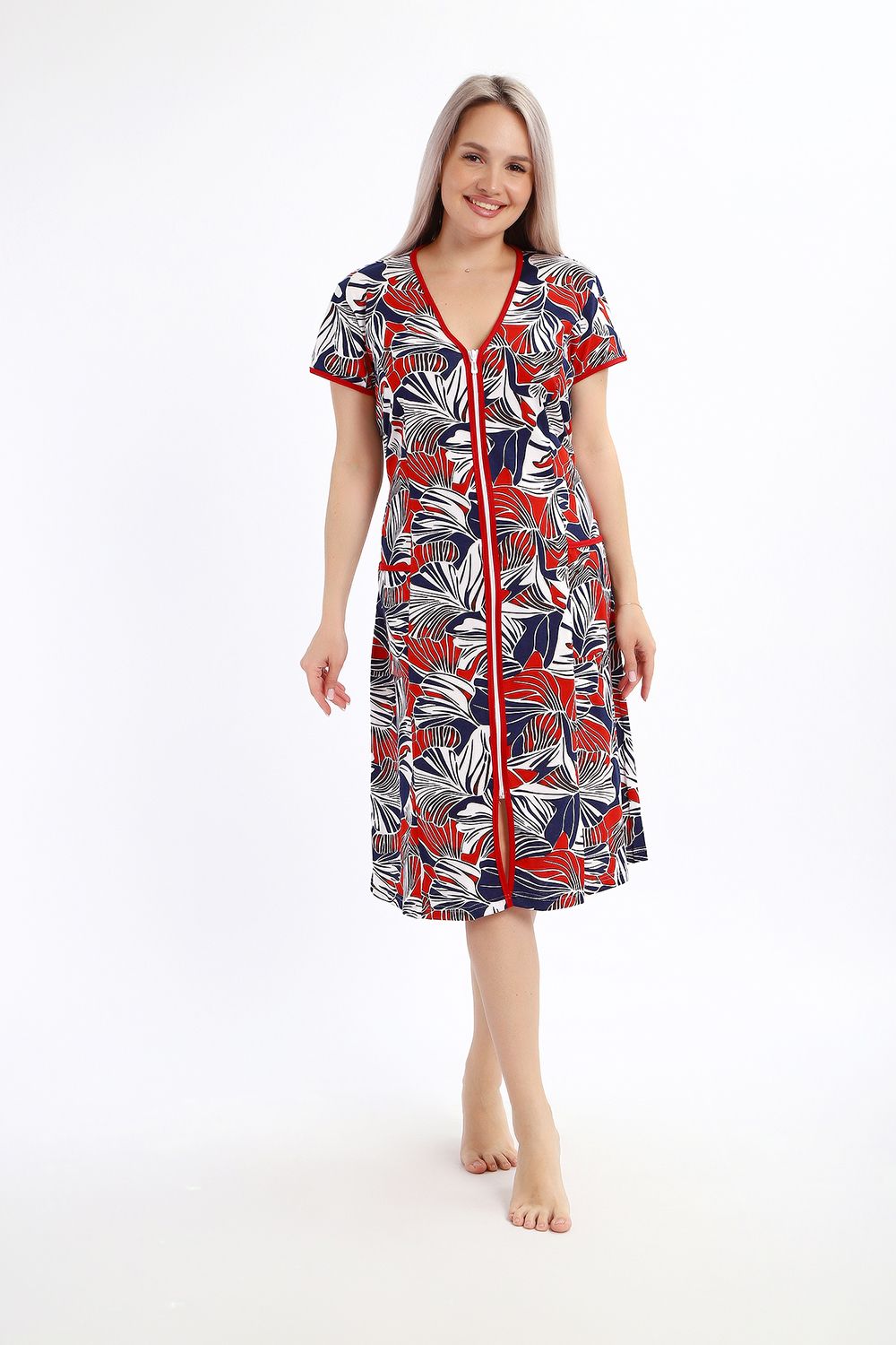 Халат женский 29013 - красный