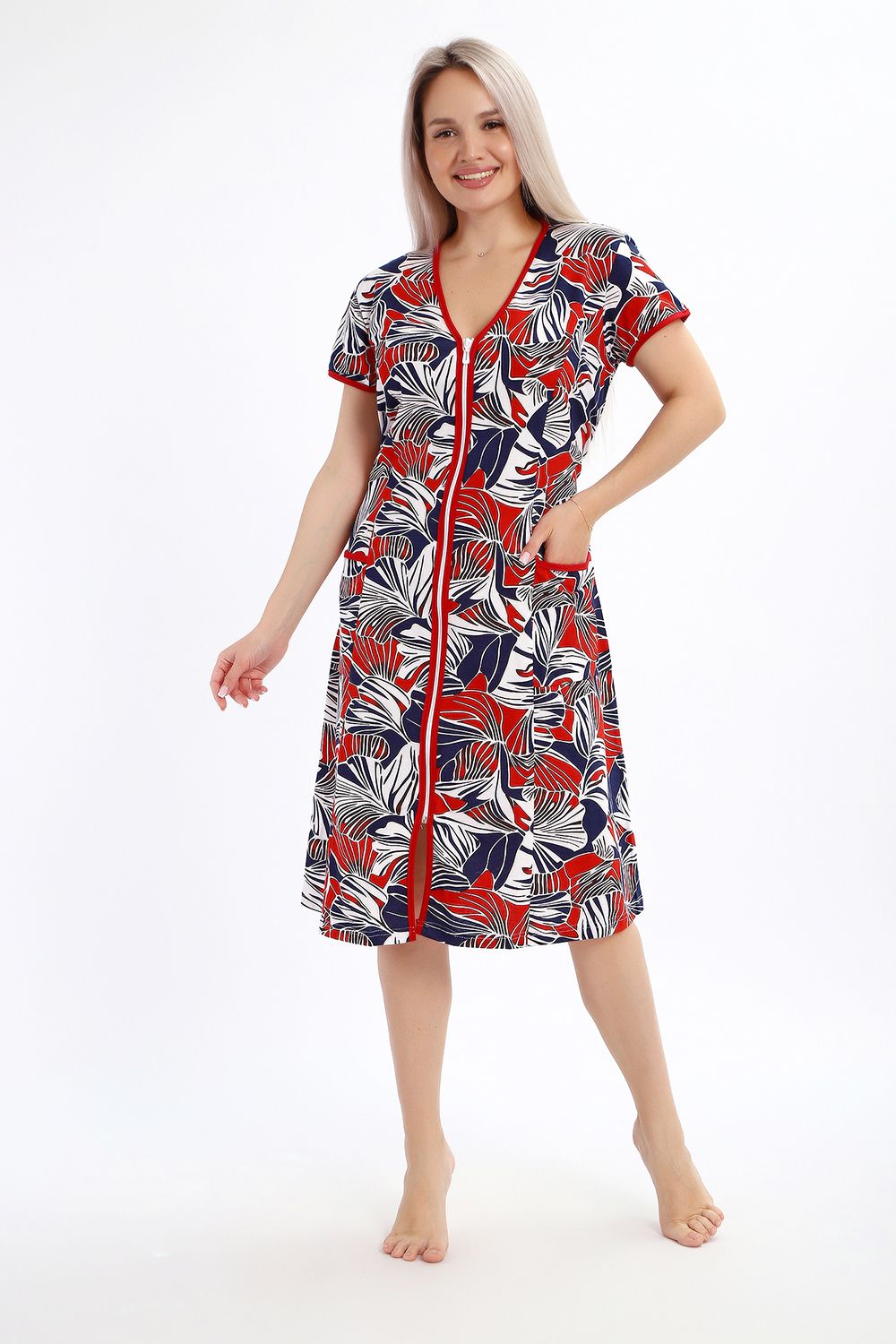 Халат женский 29013 - красный