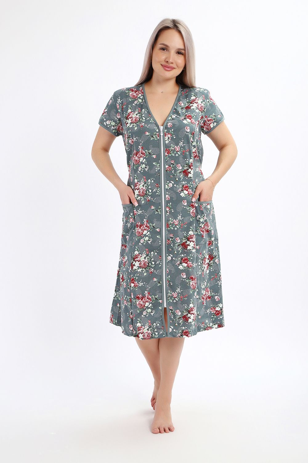 Халат женский 29013 - темно-зеленый