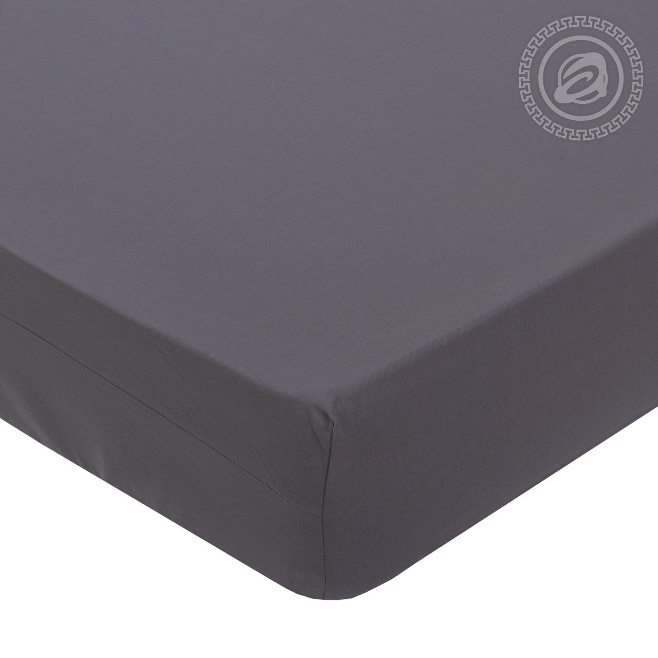 Простыня на резинке Графит 986