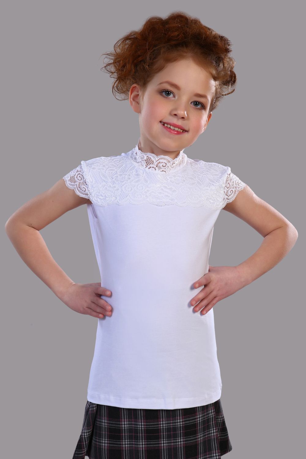 Блузка для девочки "Надежда" Арт. 13151 - белый