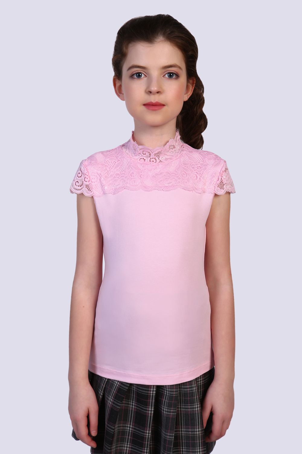 Блузка для девочки "Надежда" Арт. 13151 - светло-розовый
