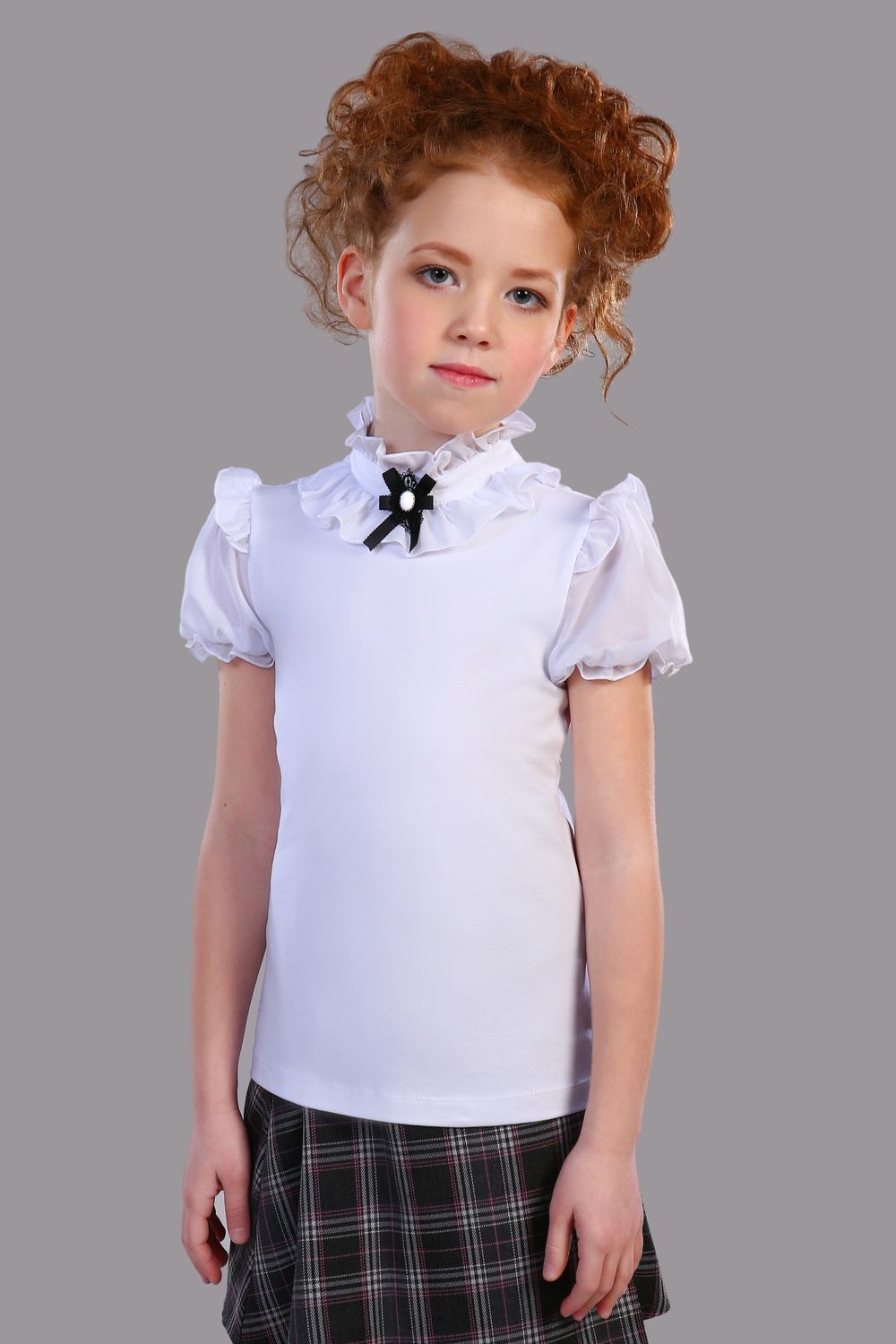 Блузка для девочки "Мишель" Арт. 13136 - белый