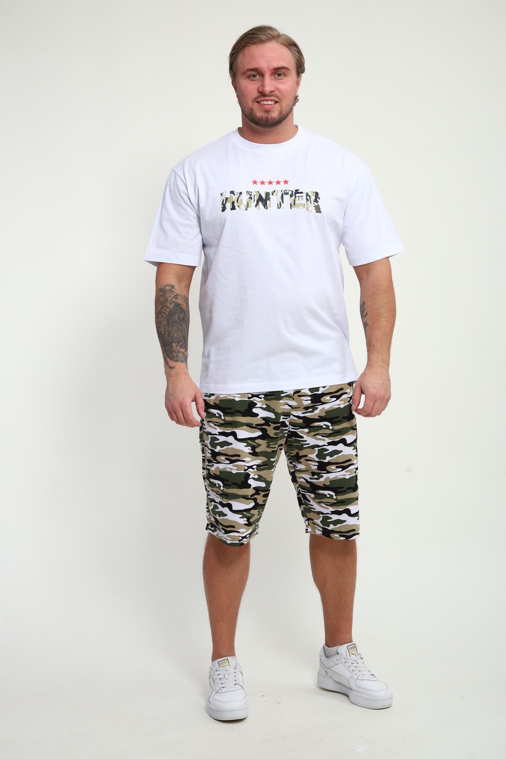 Костюм домашний мужской КМ-01 - белый Hunter