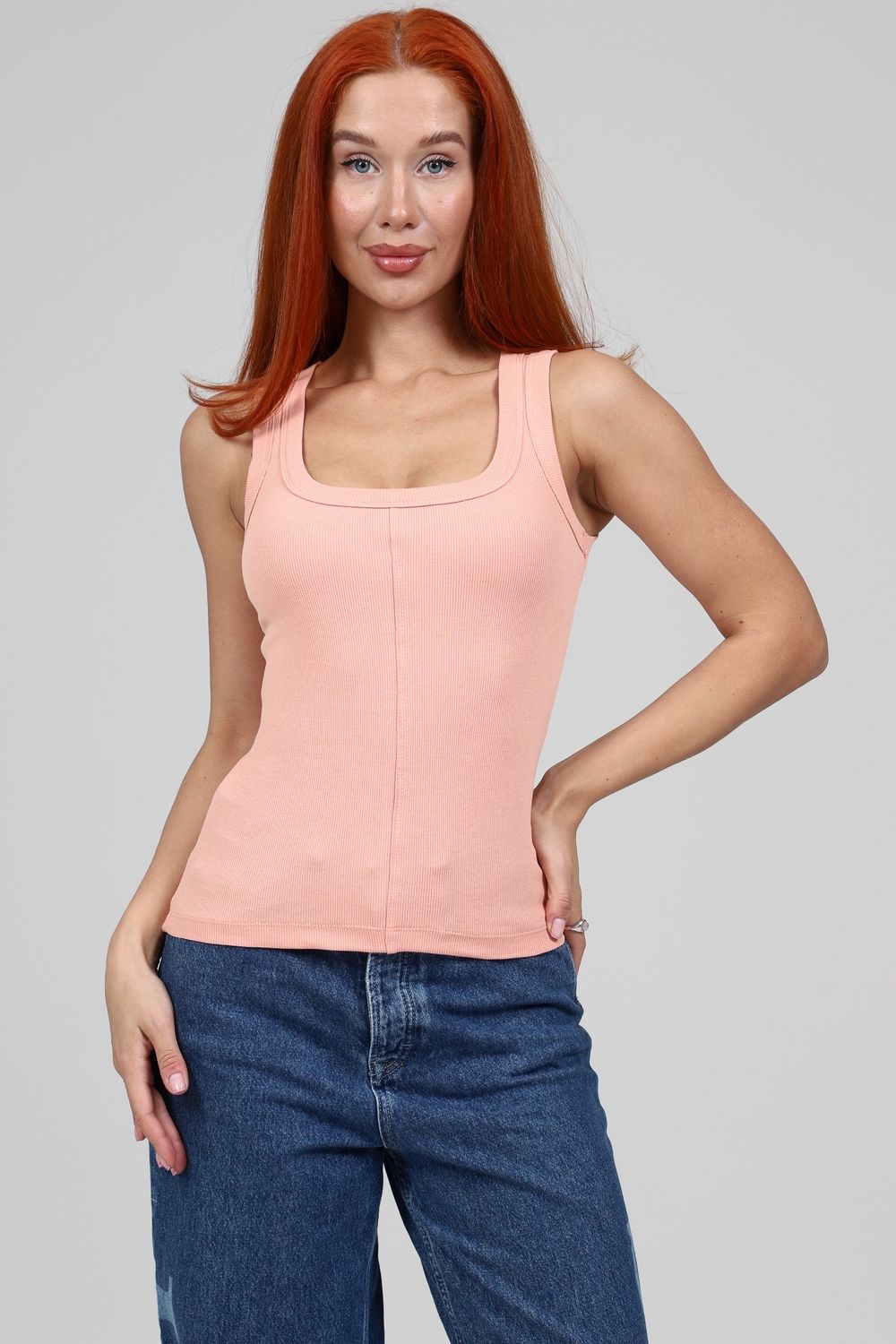 Майка 2 Шва МД - персиковый