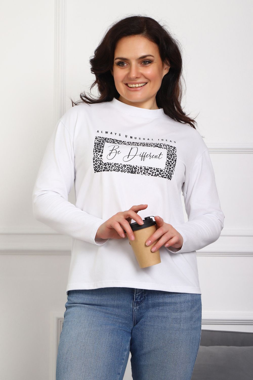 Лонгслив женский 88554 - белый