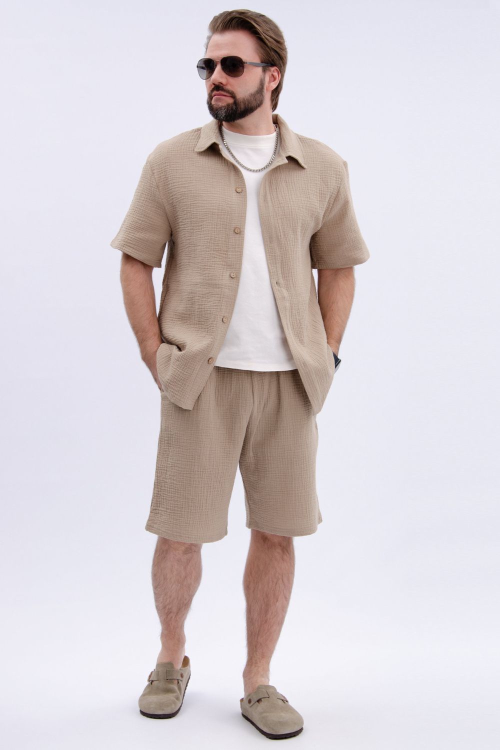 Мэтью костюм мужской - бежевый