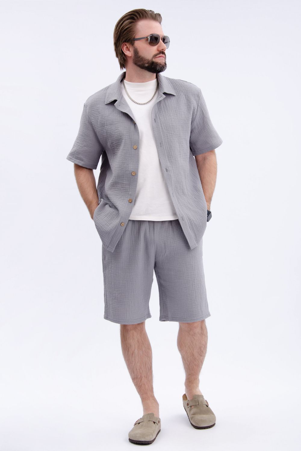 Мэтью костюм мужской - серый