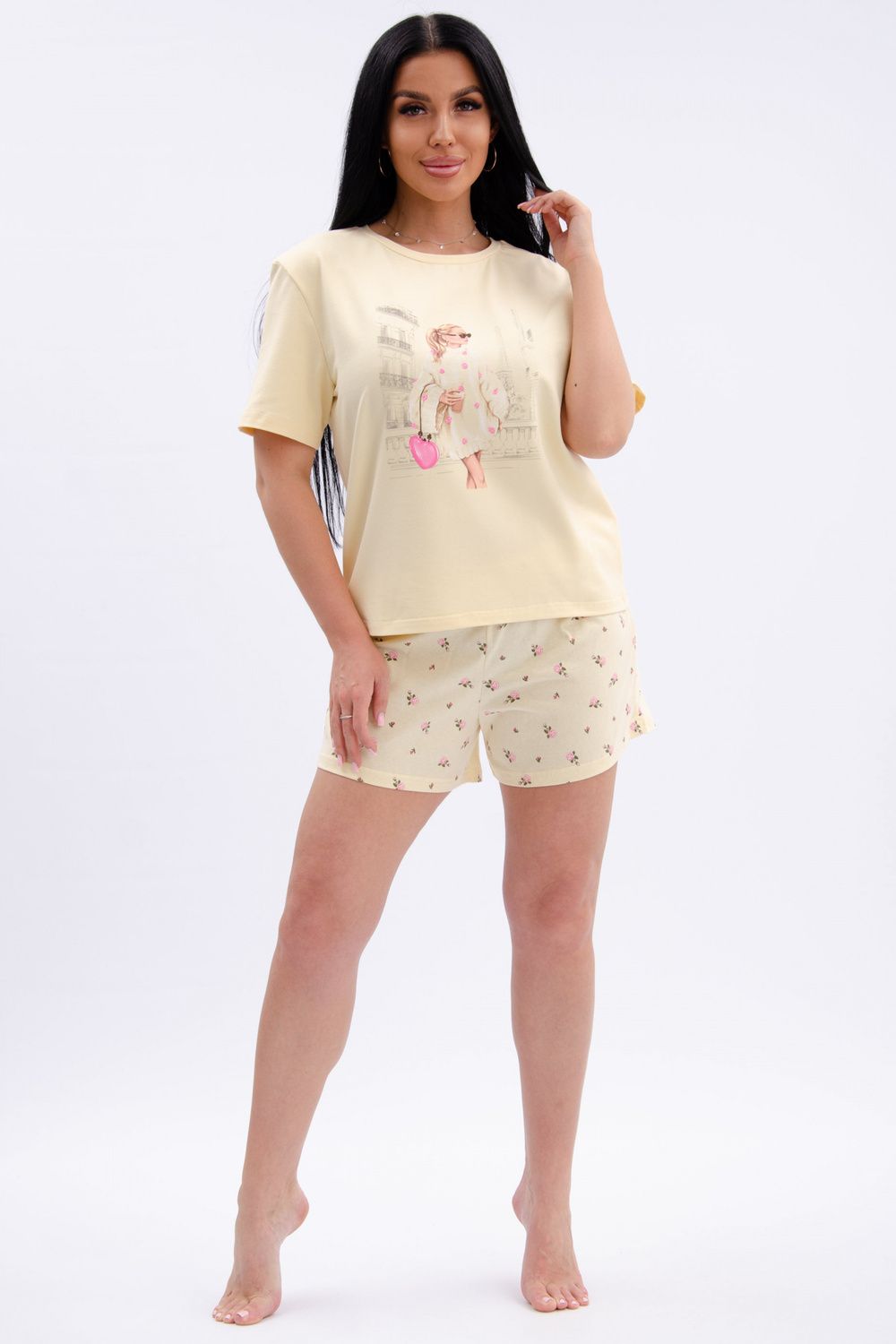 Эмили пижама женская - желтый