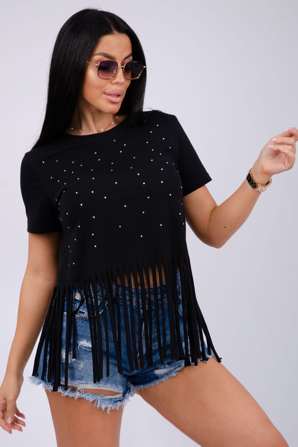 Карибы футболка женская - черный