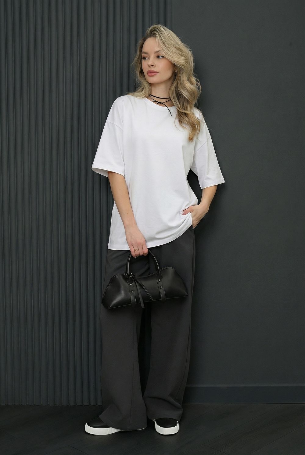 14517 Футболка женская оверсайз - белый