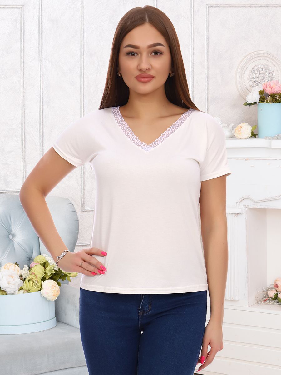 Футболка Милена - молоко