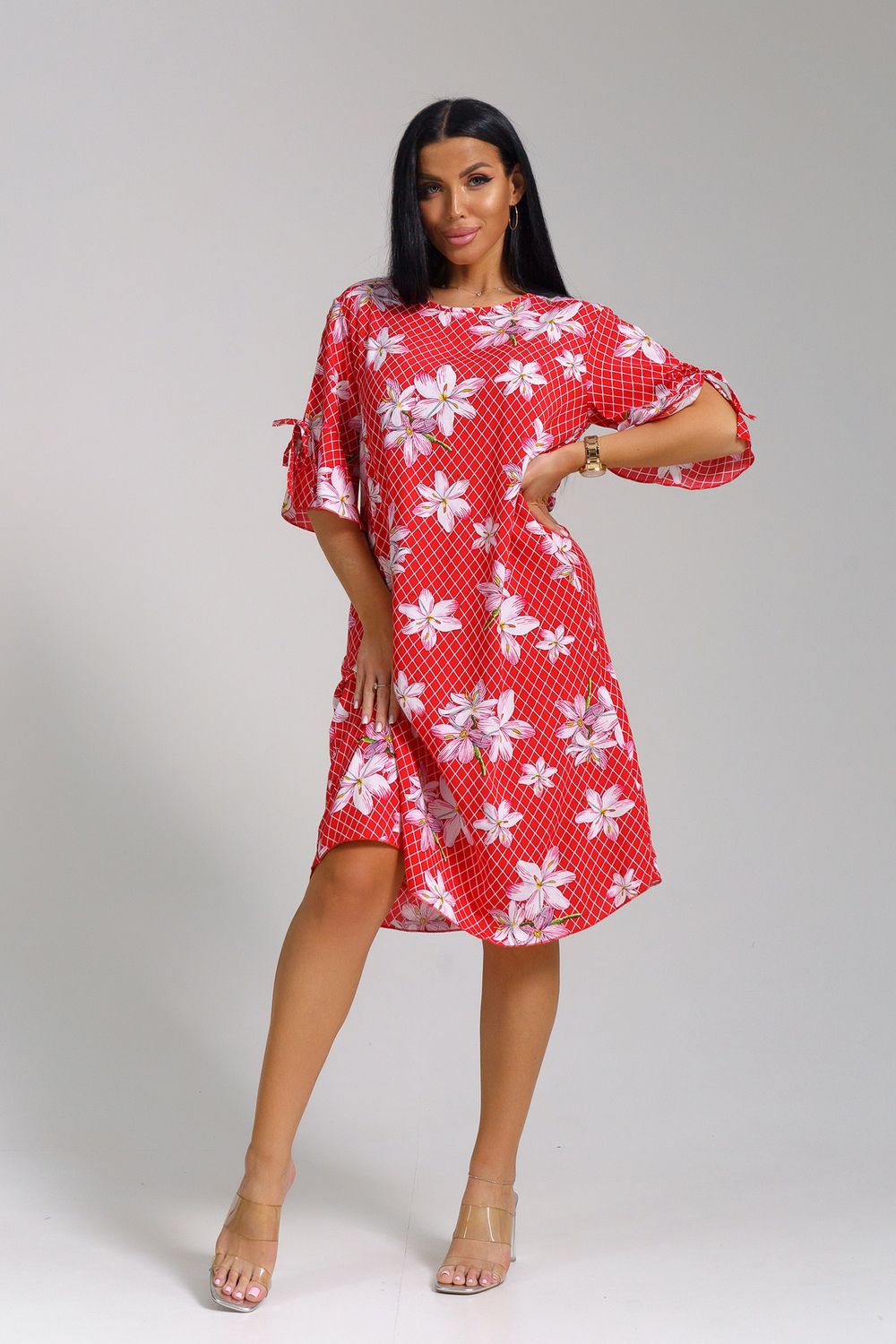 Платье Лилия - красный