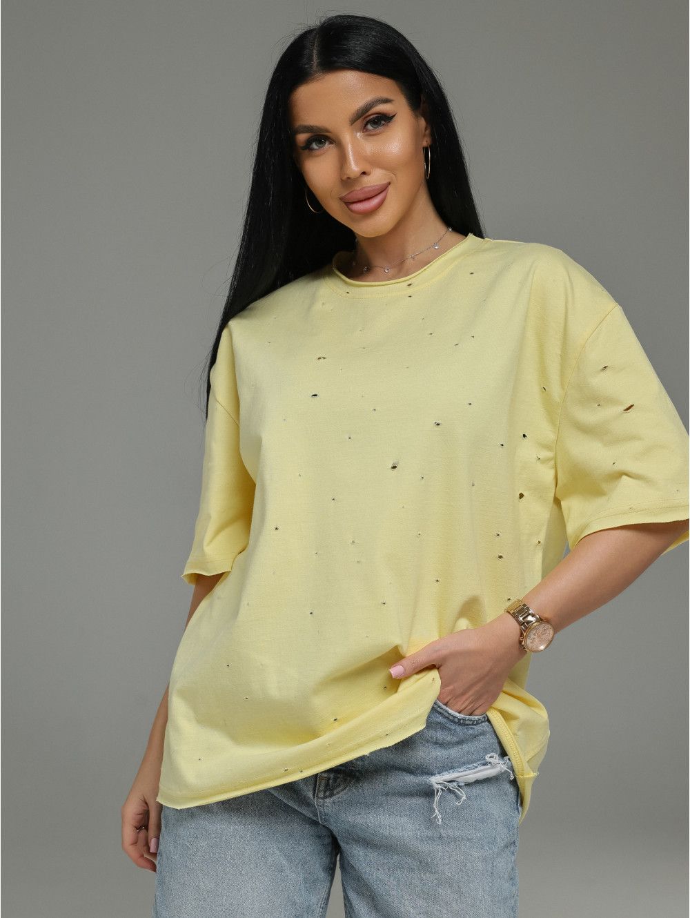 Винтаж футболка женская (желтый)