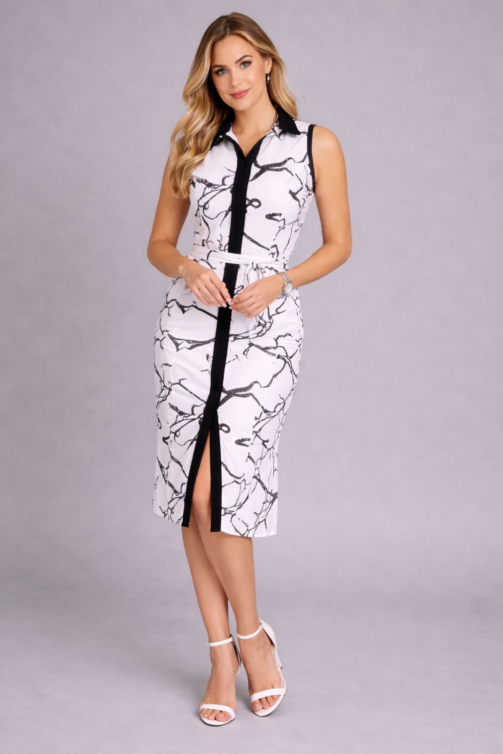 Платье без рукав 39066 - белый