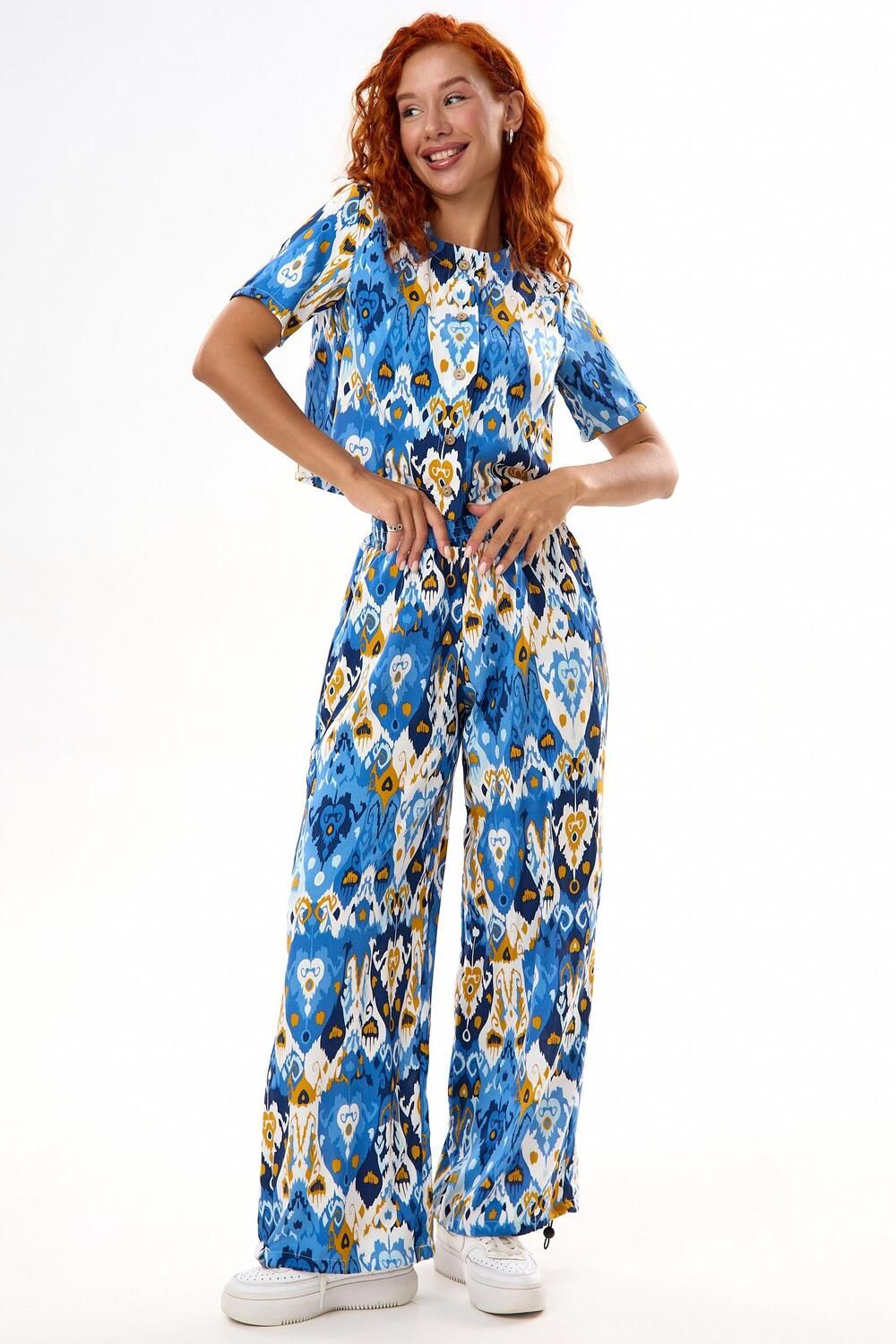 Костюм женский Узор - синий