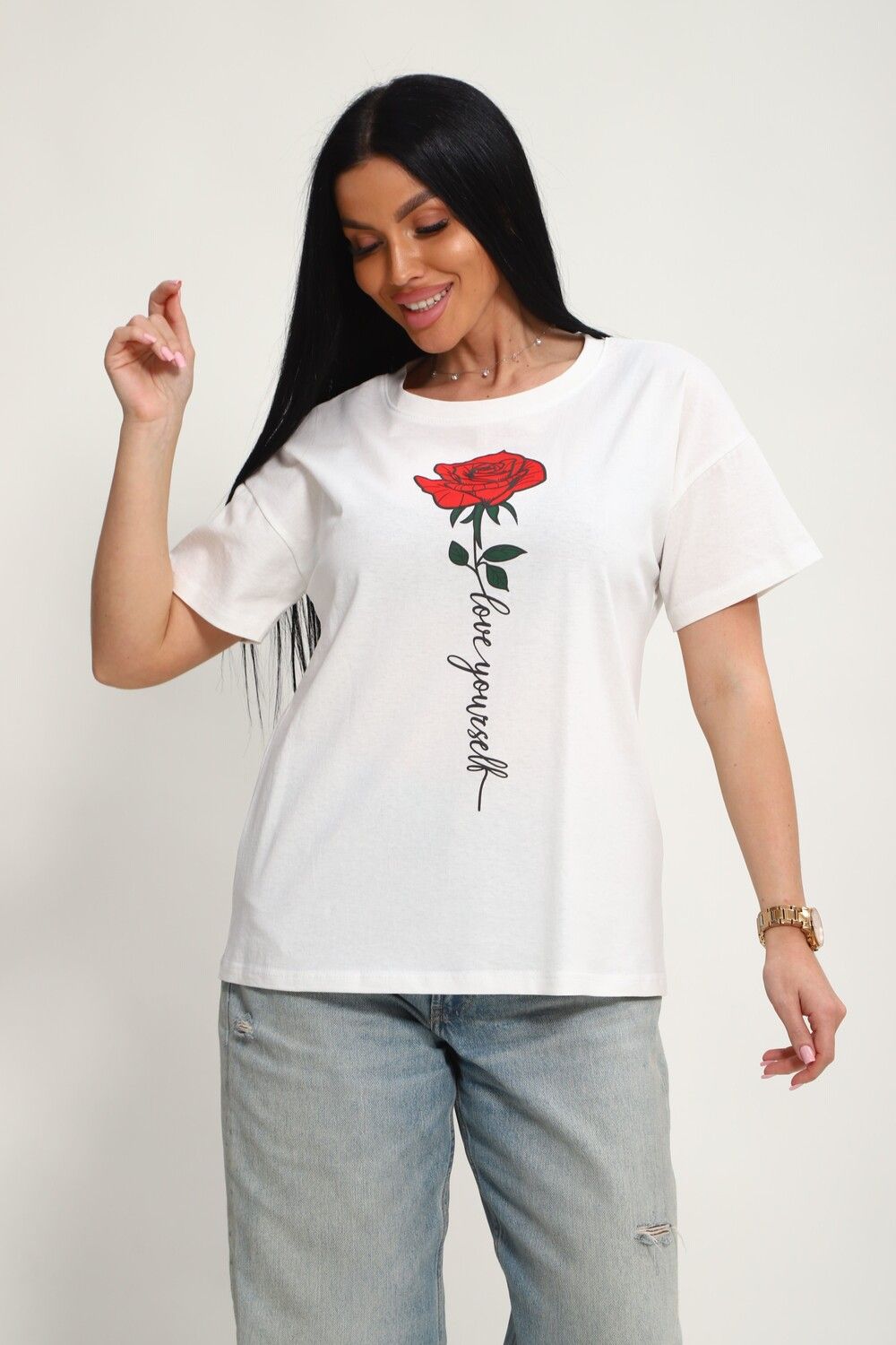 85676 футболка женская - белый